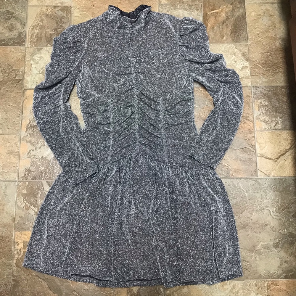 Rebecca Taylor silver sparkly dress